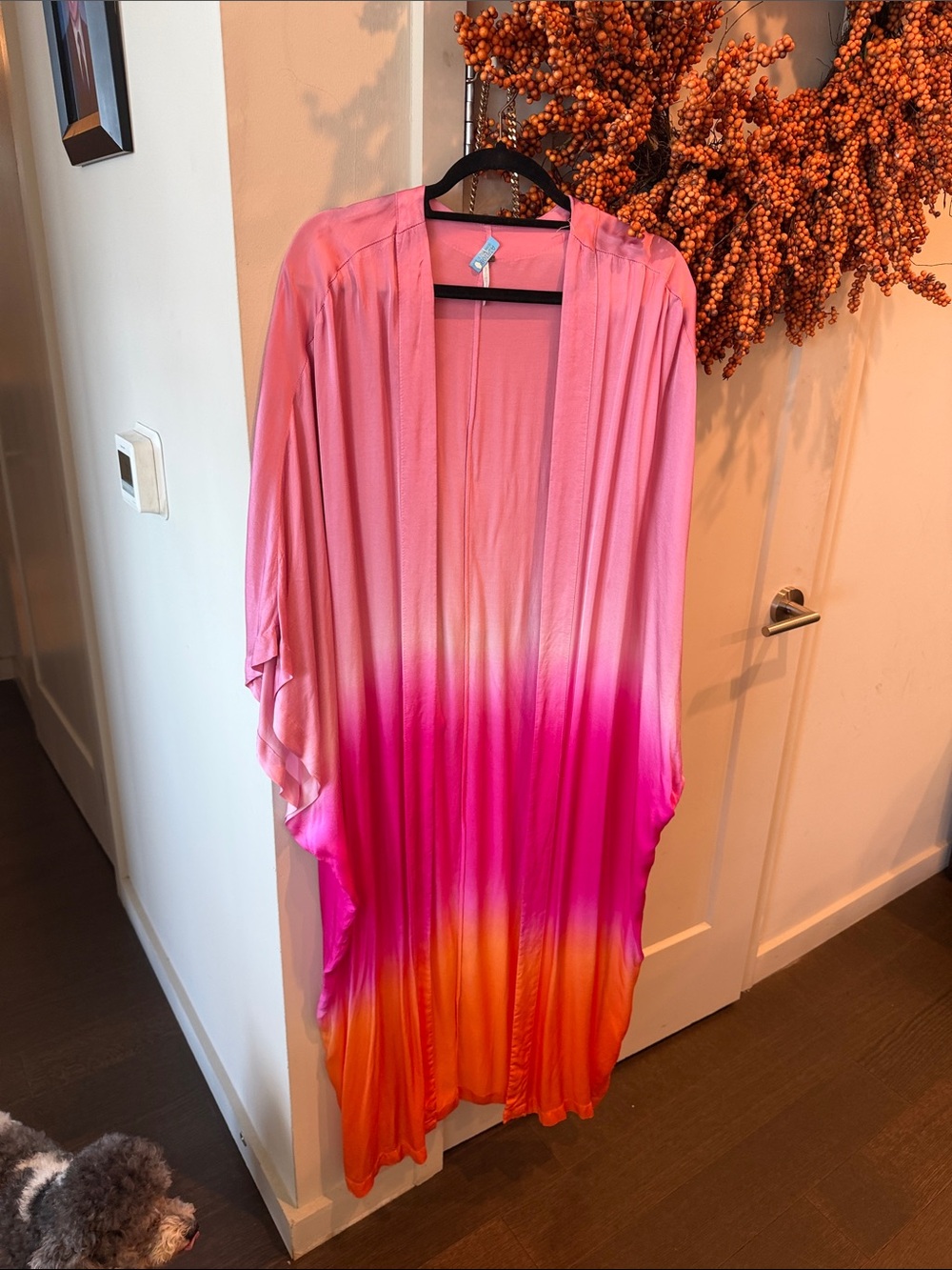 Pink to Orange Ombre Duster Kimono